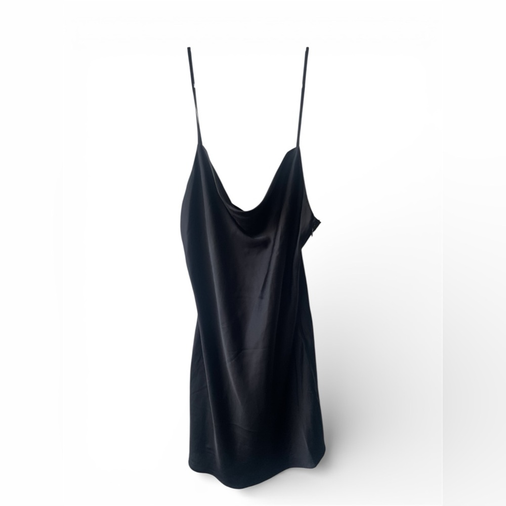Forever 21 Elegant Black Satin slip dress